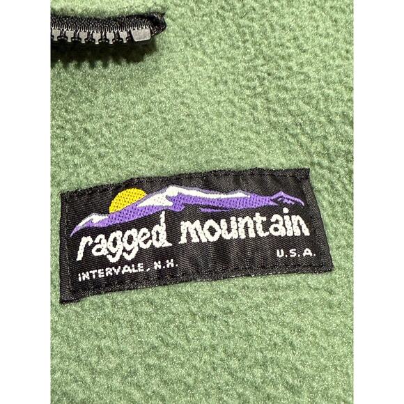 Ragged Mountain USA Pullover Fleece Full Zip Men's Size XL Green Performance - Picture 7 of 8